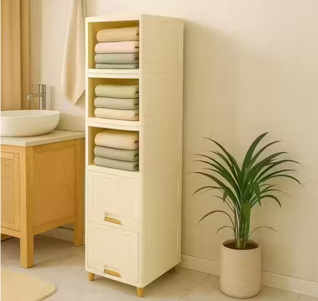 Neat & Versatile 5-Tier Drawer and Shelf Storage