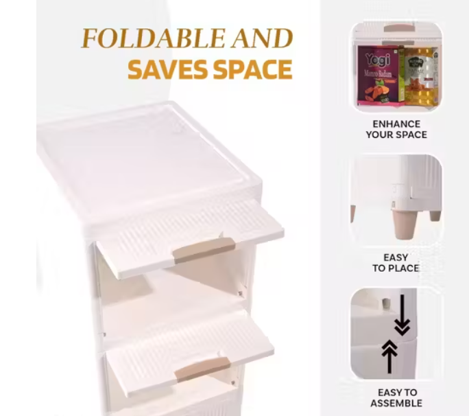 Neat & Versatile 5-Tier Drawer and Shelf Storage